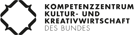 Logo Kompetenzzentrum Kultur- und Kreativwirtschaft des Bundes in Schwarz und Weiß
