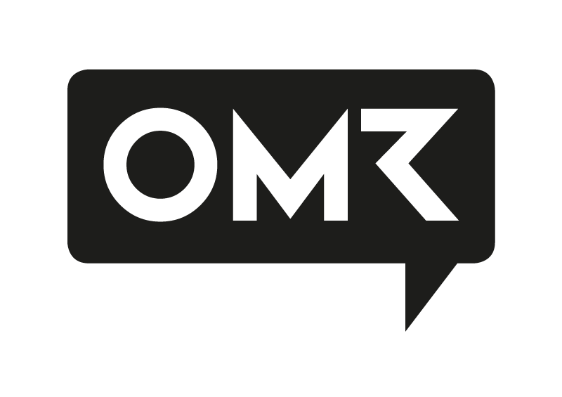 Schwarzes Logo OMR Festival