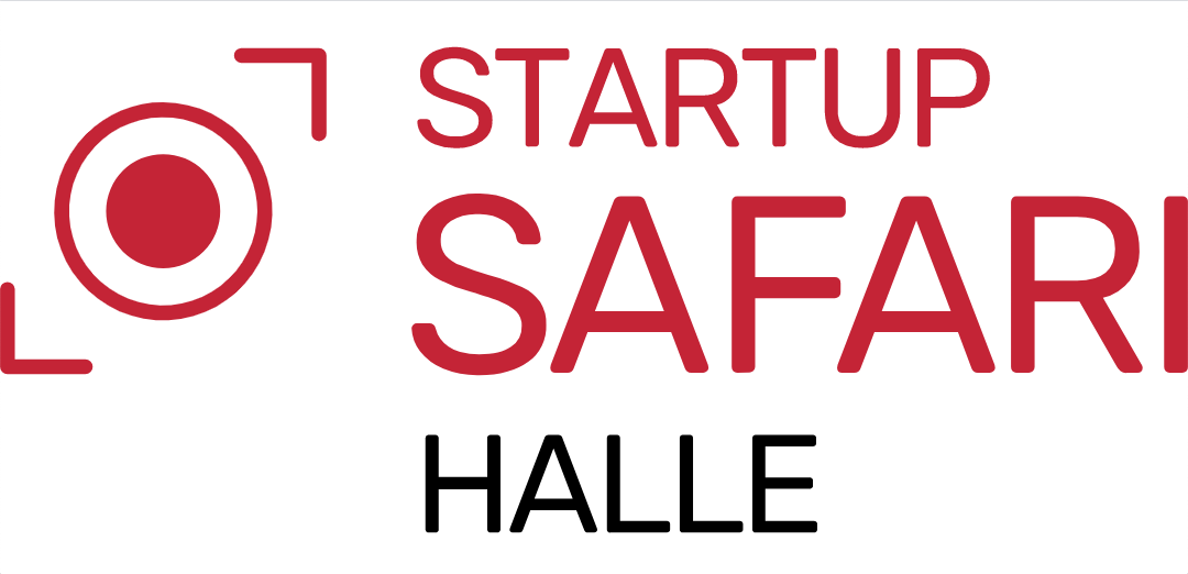 Logo Startup Safari Halle in den Farben Rot und Schwarz